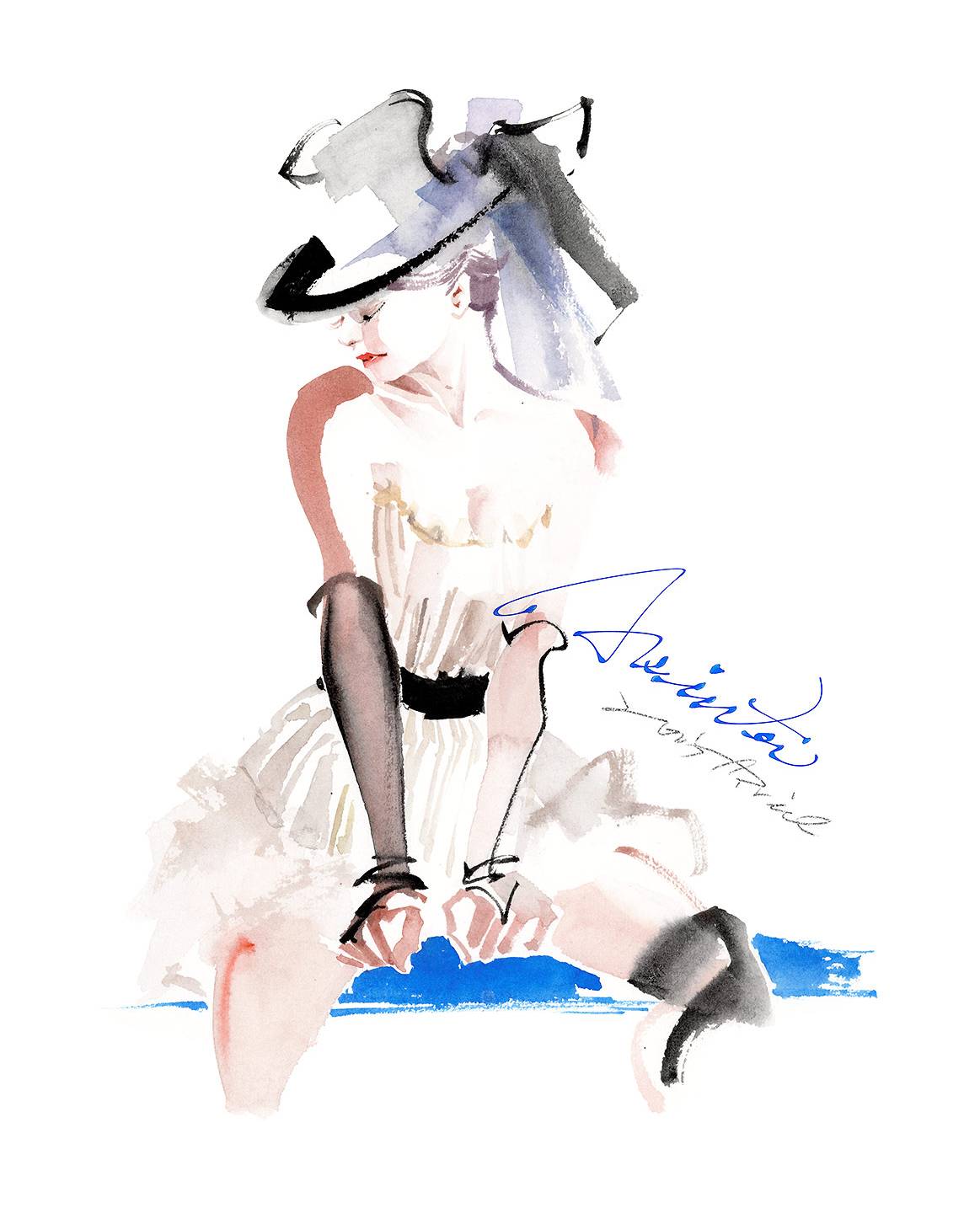 視訊課-奇幻時尚人物水彩 一期二堂共 6 小時，針對已具基礎的同學，只需與老師約定時間即可輕鬆參與。藉由每堂不同的主題，奇幻時尚人物水彩將人物的美好感度，化作綺麗的元素之詩存放！